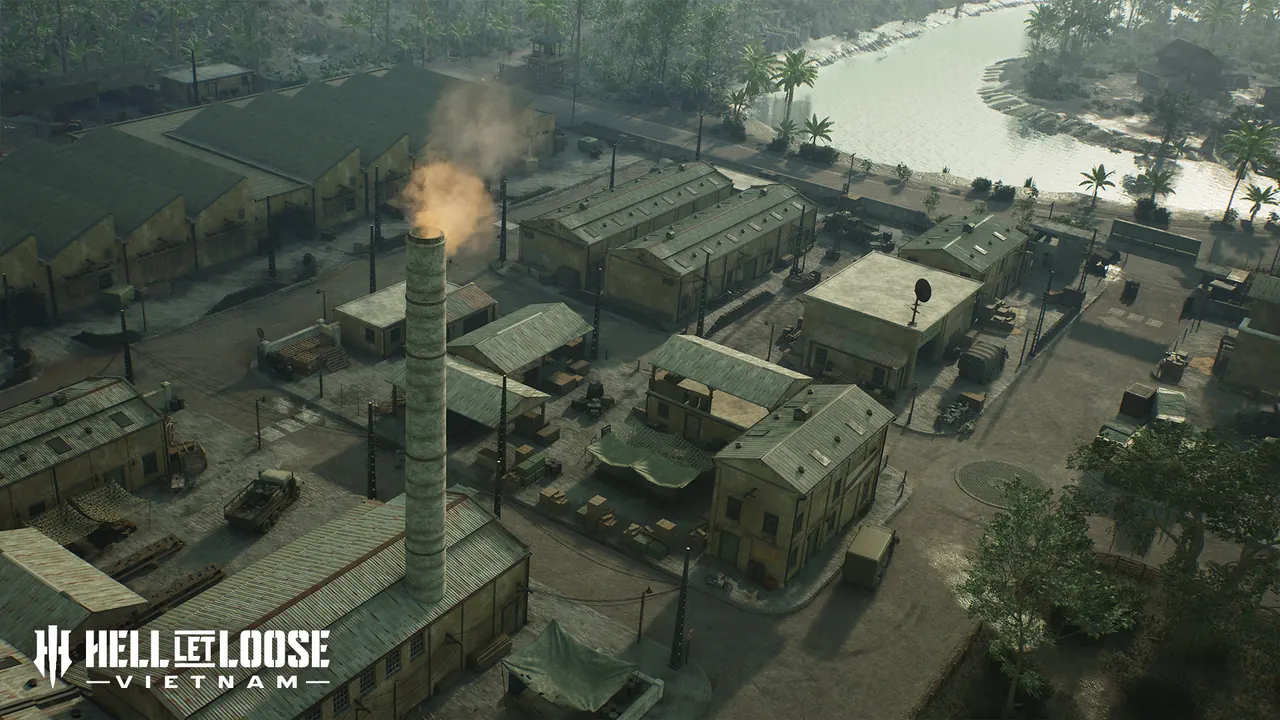 Hue Outskirts industrial district beside a waterway